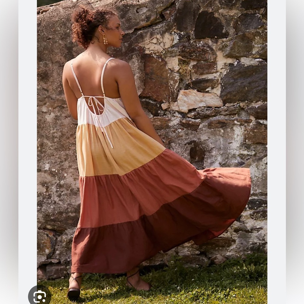 Anthropologie Raya Colorblock Maxi Dress